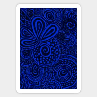 Cobalt Pina Swirls Sticker